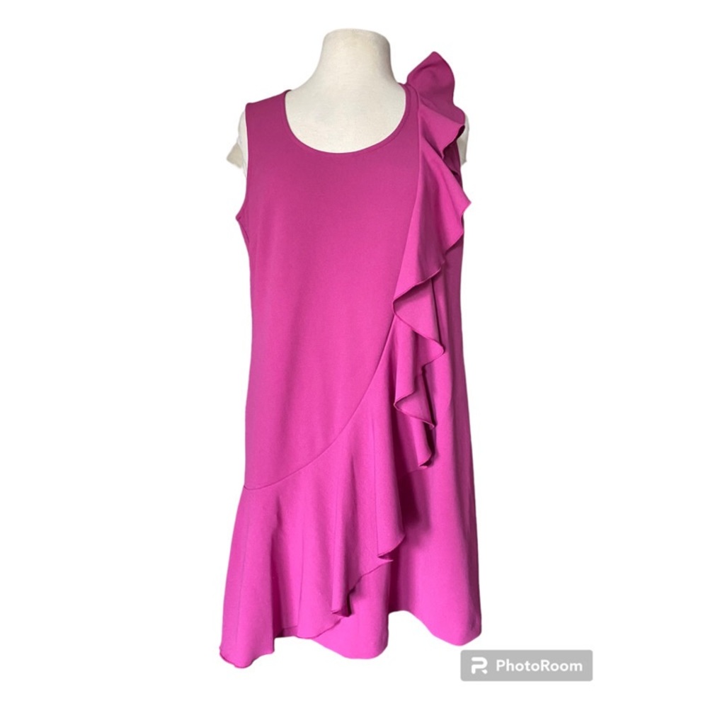 Donna Morgan NWT raspberry ruffle sleeveless dress SIZE 12 Nordstrom Rack